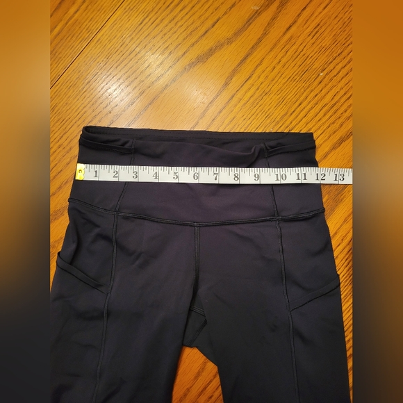 Lululemon Fast & Free Crop II *Nulux 19" SoulCycle Washington DC Black Size 4 - Picture 11 of 14